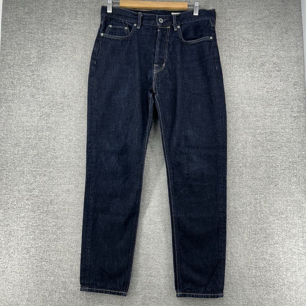 All Saints Ridge Jeans Men Size 28x28 Dark Blue Denim Button Fly Casual